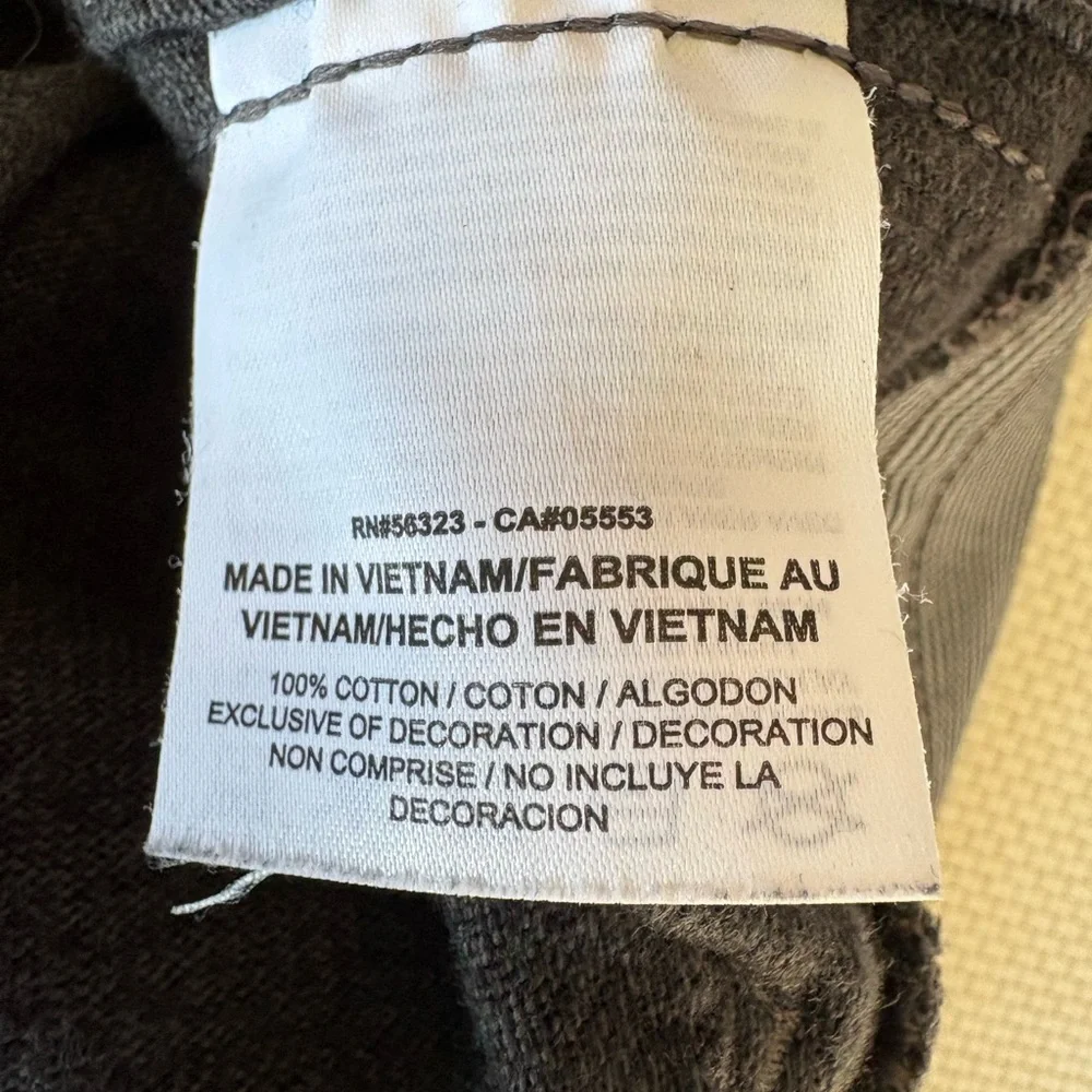 Nike Large Cotton Dark Grey SweatPants Elastic Waist Tapered Draw String Pockets